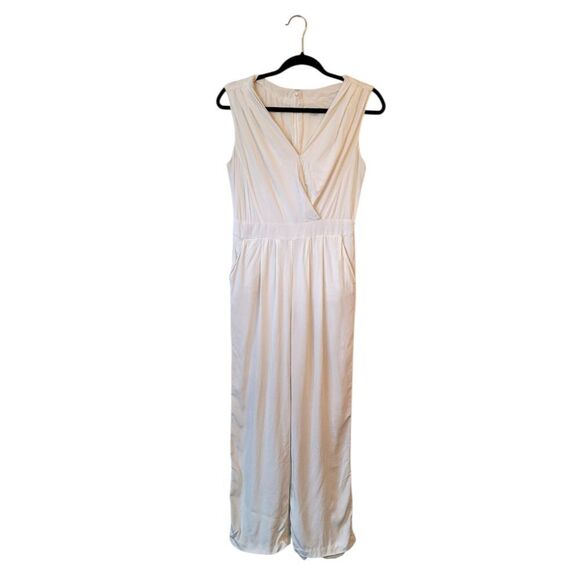 Boden Women's White Wrap Front Jumpsuit Size US 6R - Picture 1 of 6